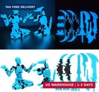 Titan 13 Action Figures  grow In The Dark Blue  T13 3d Action Figure Set Already