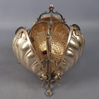 Antique Victorian Biscuit Tin Elkington Sheffield Foldable Shell Fine 800