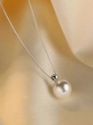 10mm Pearl Pendant Necklace 925 Sterling Silver Chain New