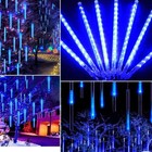 240 360 Led Meteor Shower Lights Fairy String Light Falling Rain Tree Xmas Decor