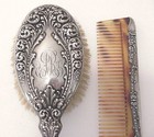 Sterling Silver Lot Fancy Vanity Hair Brush Comb Set Scrap Or Sell 207 4 G