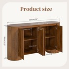 Sideboard Buffet Cabinet With Storage  60    Credenza Storage Cabinet With 4 Doors