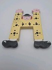 Vtg  Sevi Hand Painted Wooden Alphabet Letter 3 To 4    Clown Child Baby Decor    h 