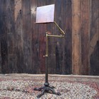 Antique Rare John Carter Cast Iron Adjustable Brass Music Stand Reading Lectern