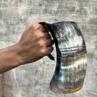 16 Oz Viking Tankard Drinking Horn Beer Mug Vintage Medieval Ale Mead Decor Gift