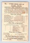 Victorian Trade Card Great American Tea Company Nyc 1890s Little Girls 3  X 4 5 