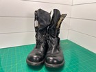 Panco Black Leather Combat Military Lace Up Boots Vintage 10 5 R Ku 1059 Tuftex