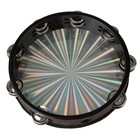 Radiant Tambourine 10 Inch Hand Held Tambourine Double Row Jingles Reflective   