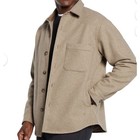 Banana Republic Heritage Shirt Jacket Mens Shacket Beige Button Front Coat- S