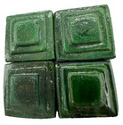Antique 1890   s Tiffany Studios Favrile Small Rare Emerald Green 4 Tiles Lct   Co