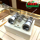 Rolex Silver Lacquer Engraved Opera Binoculars Rare Ad Vip Gift
