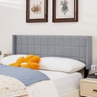 Upholstered Queen King Size Headboard Only Tufted Linen Fabric Bed Headboard