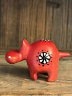 Hand-carved Red Soapstone Hippo 29031