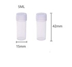 50 Pcs Plastic Sample Bottles Mini Clear Storage Case With Lid  5ml Small Bot   