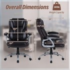 Executive Office Chair  Leather Ergonomic Computer Desk Chair W rocking Funct   