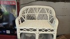 Vintage White Wicker Victorian Style Doll Sofa Dollhouse Furniture 