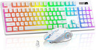 Wireless Gaming Keyboard And Mouse Combo - Rgb Backlit  Rechargeable  Ergonom   