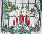 Vintage Linen Christmas Kitchen Towel O Holy Night 13  X 23  - Lovely 
