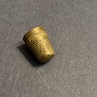 Vintage Brass Sewing Thimble With Decorative Band
