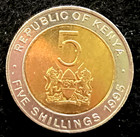 Kenya 5 Shillings Random Year Circulated World Coins