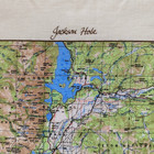 Vintage Bandanamap Bandana Jackson Hole Wyoming Souvenir Grand Teton