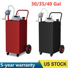 30 35 40 Gallon Gas Caddy W  Pump   Wheels Fuel Gasoline Diesel Transfer Tank