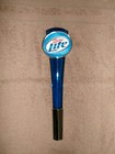 Miller Lite Beer Tap Pull Handle - Super Clear Graphics W  Blue Acrylic Handle
