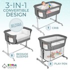 3 In 1 Baby Bassinet  Bedside Sleeper    Playpen  Easy Folding Portable Crib    