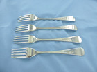 An Antique Set Of Four Sterling Silver Old English Dinner Forks  London 1783 