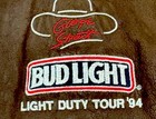 Genuine Leather George Strait Bud Light Duty Tour  94 Bomber Jacket Retro