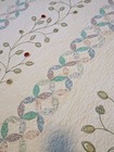 Summer Full Size Cotton Quilt Floral  Cotton Crocheted Flowers 100 X 86 Inches