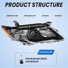 Headlights For 2010 2011 Toyota Camry Black Le Se Xle Headlamps Pair Left right