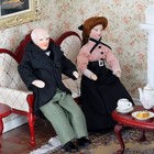 Miniature Dollhouse People Set - 6  Figures For 1 12 Scale  Cute Realistic Famil