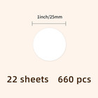 1  Round Colored Dot Stickers Labels 660 Pack white