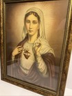 Vintage Sacred Heart Of Mary Framed Print Illinois Art Industries Chicago