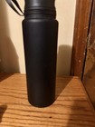 Nathan Insulated Stainless Steel Water Bottle Black Twist Lid W  Handle