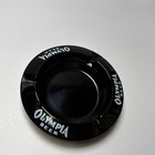 Vintage Olympia Beer Ashtray Black Advertising 4  Silver Script New Nos