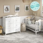 Changing Table Dresser With 6 Fabric Drawers  Baby Dresser With Changing Tabl   