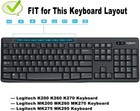 Keyboard Cover Skin Protector For Logitech Mk295 Mk275 Mk270 Wireless Keyboard  