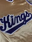 Reebok Sacramento Kings Jersey Authentic Gold Alternate Sz 40 Rare Vintage Nba