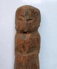 Collectible Old Rare Hand Carved Wooden Tribal Human Figure Statue Sculpture