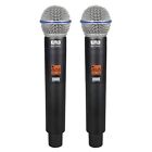 Emb Dual Handheld Cordless Receiver Wireless Microphone For Church Karaoke 2 Mic
