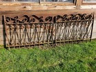 Set Of 2 Vintage Industrial Decorative Iron Window Guard Grate Garden Gates