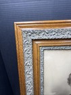 Antique Large Victorian Carved Art Wall Women Portrait Ornate  Oak Frame