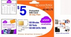 5g Prepaid Sim Card    5 Plan With 100 Minutes   Texts - No Contract Required