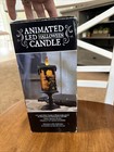 Halloween Horror Candle Electronic Led Witch Glitter Globe Animated Candle