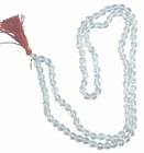 Diamond Cut Rock Crystal Sphatik Mala 108 Transparent Beads For Men   Women