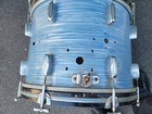 Vintage Sky Blue Ripple 60 s Rogers Holiday 20  Bass Kick  Drum Cleveland 