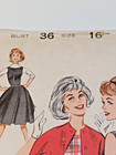 Butterick 9472 Jumper Dress Jacket Sewing Pattern Ladies 16 Vtg Uc Sleeveless