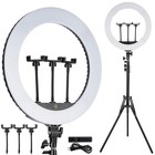 18  Led Smd Ring Light Kit With Stand Dimmable 6600k For Makeup Phone Camera
